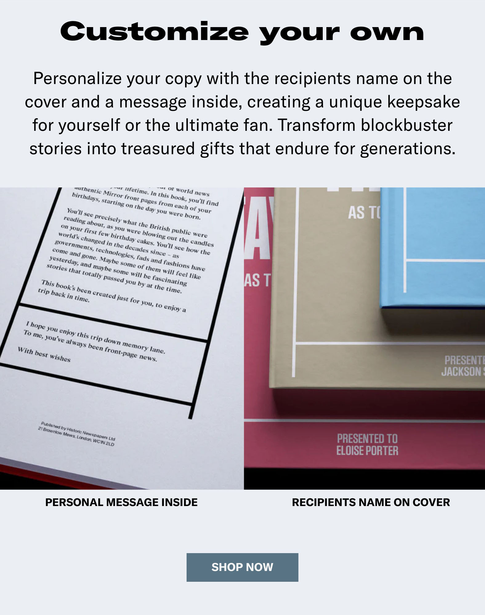 Customize your own Customize your own