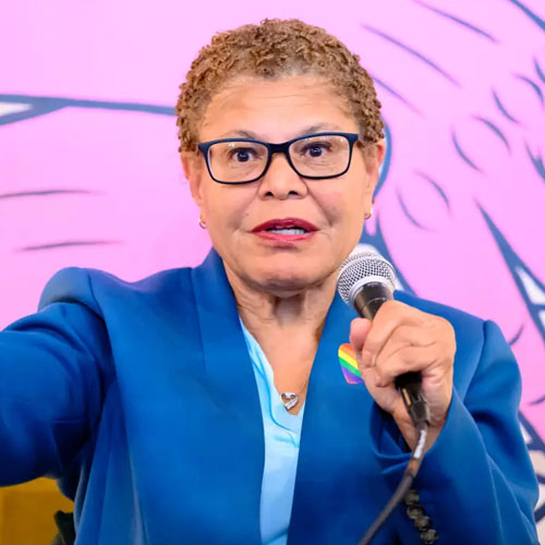 Los Angeles Mayor Karen Bass speaks in San Francisco in June 2024. Los Angeles Mayor Karen Bass speaks in San Francisco in June 2024.