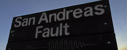 A smoky sunset as seen from the San Andreas fault.