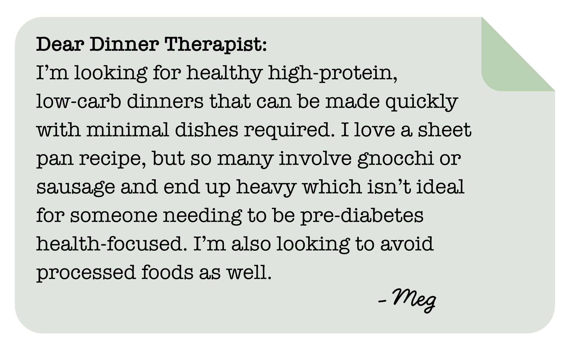 Dear Dinner Therapist