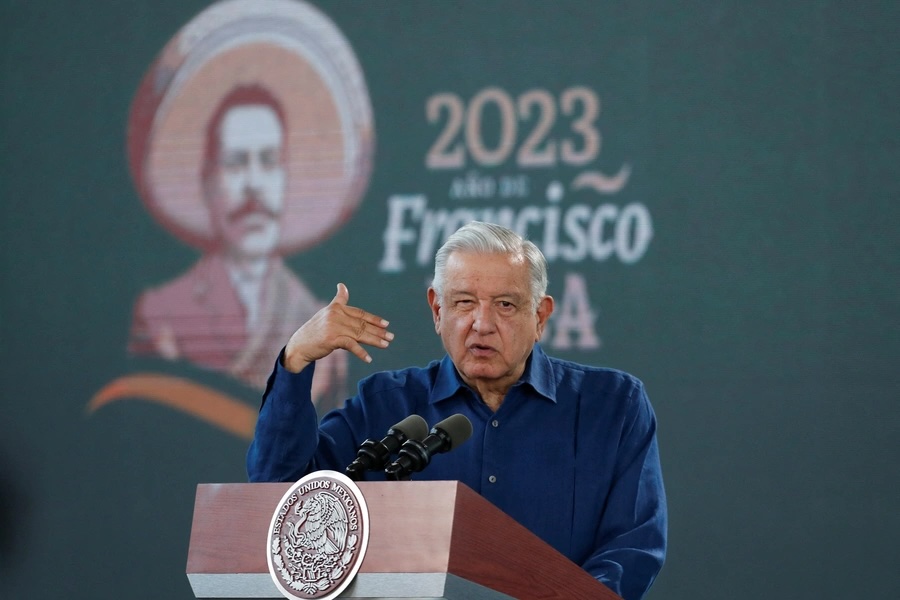 Mexico's President Andrés Manuel López Obrador speaks during his daily news conference on December 20, 2023.