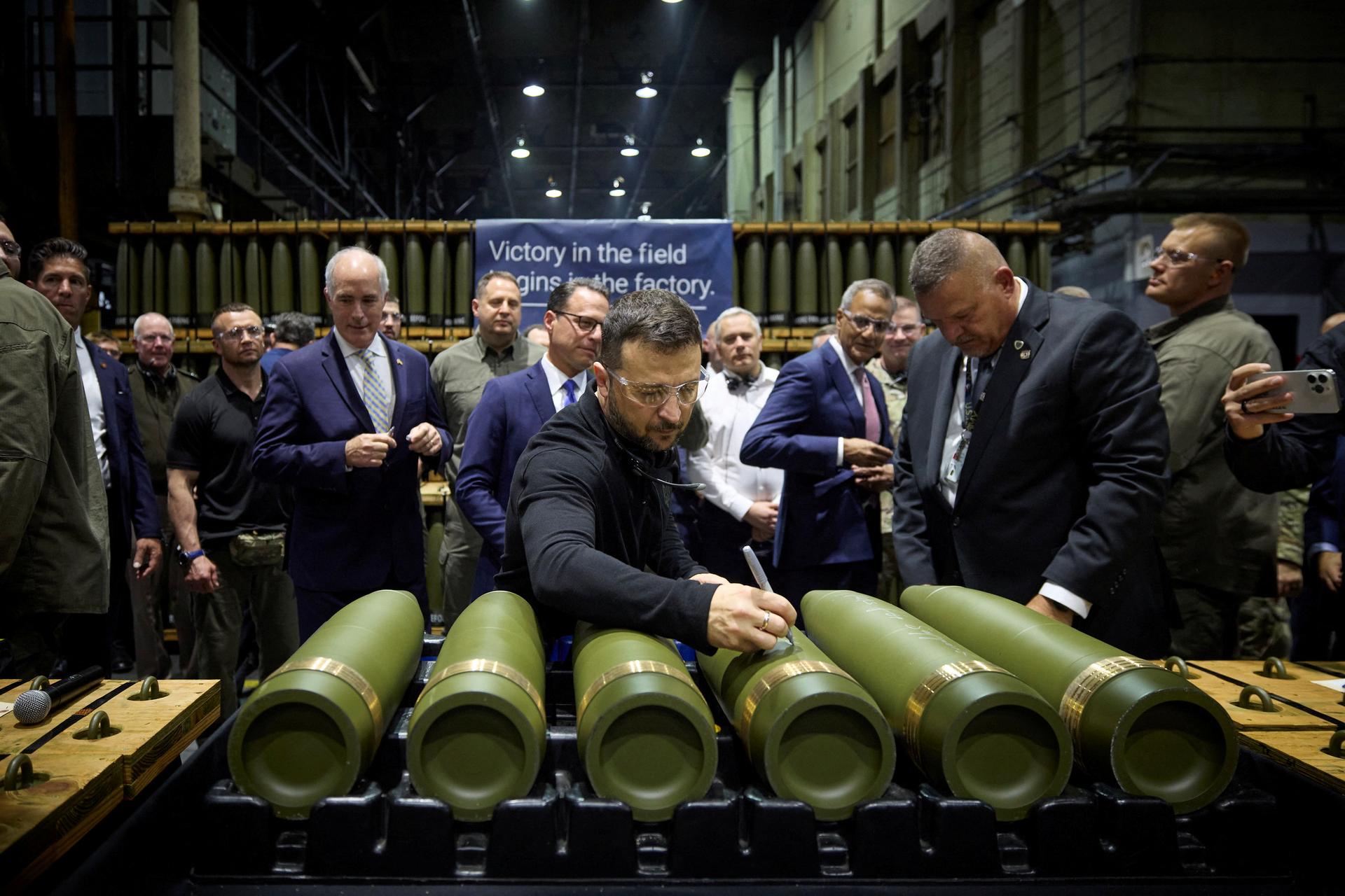 Ukraine's President Volodymyr Zelenskiy visits the Scranton Army Ammunition Plant in Scranton, Pennsylvania, U.S., September 22, 2024.