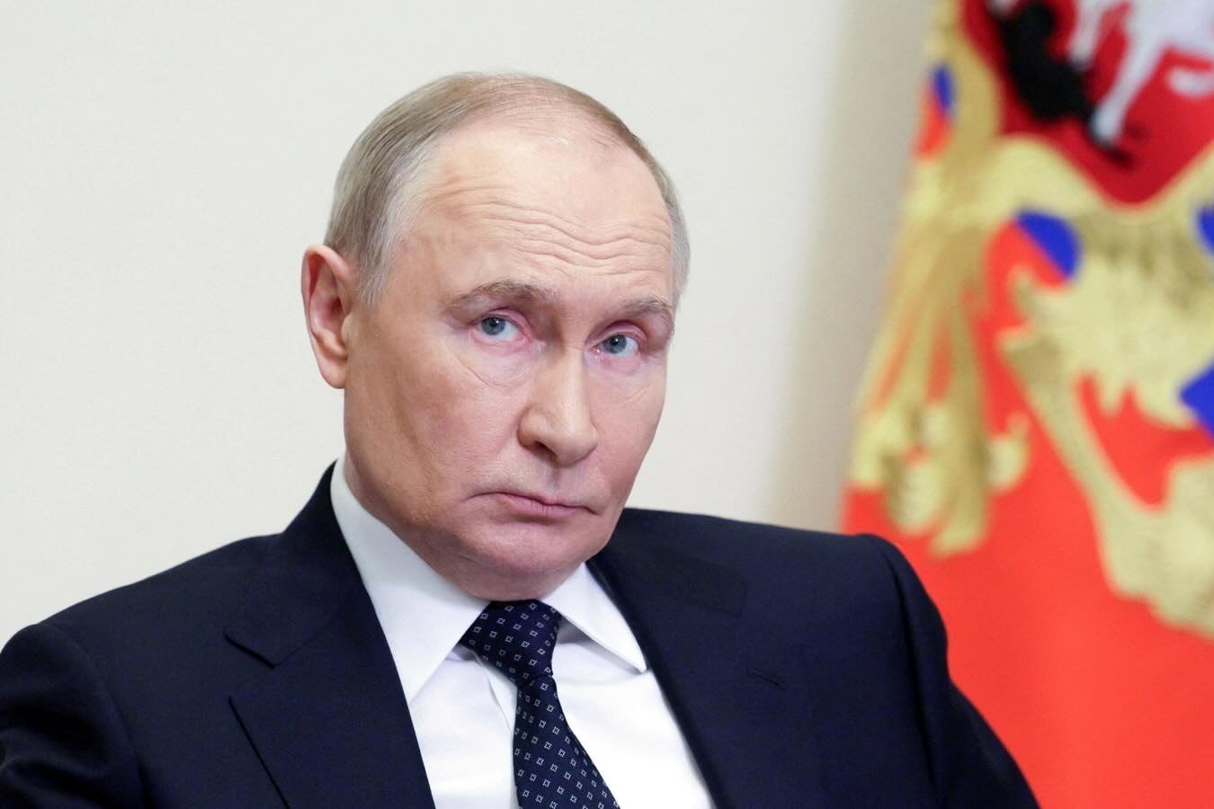 Russian President Vladimir Putin chairs a meeting with members of the Russian government in Moscow, Russia.
