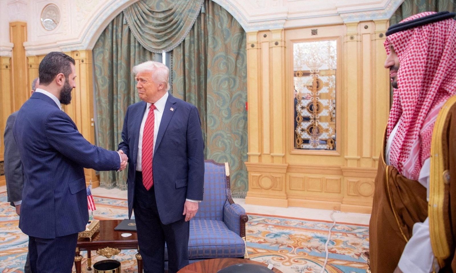 U.S. President Donald Trump meets with Syrian President Ahmed al-Sharaa in Riyadh