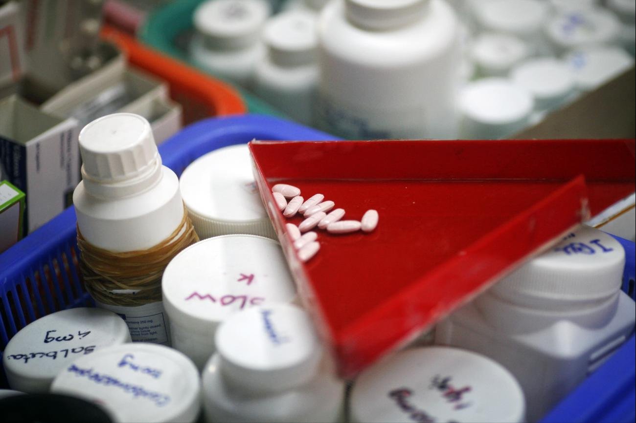 Medicines for HIV-positive patents are seen at a Doctors Without Borders-Holland's clinic, in Yangon, Myanmar, on February 21, 2012