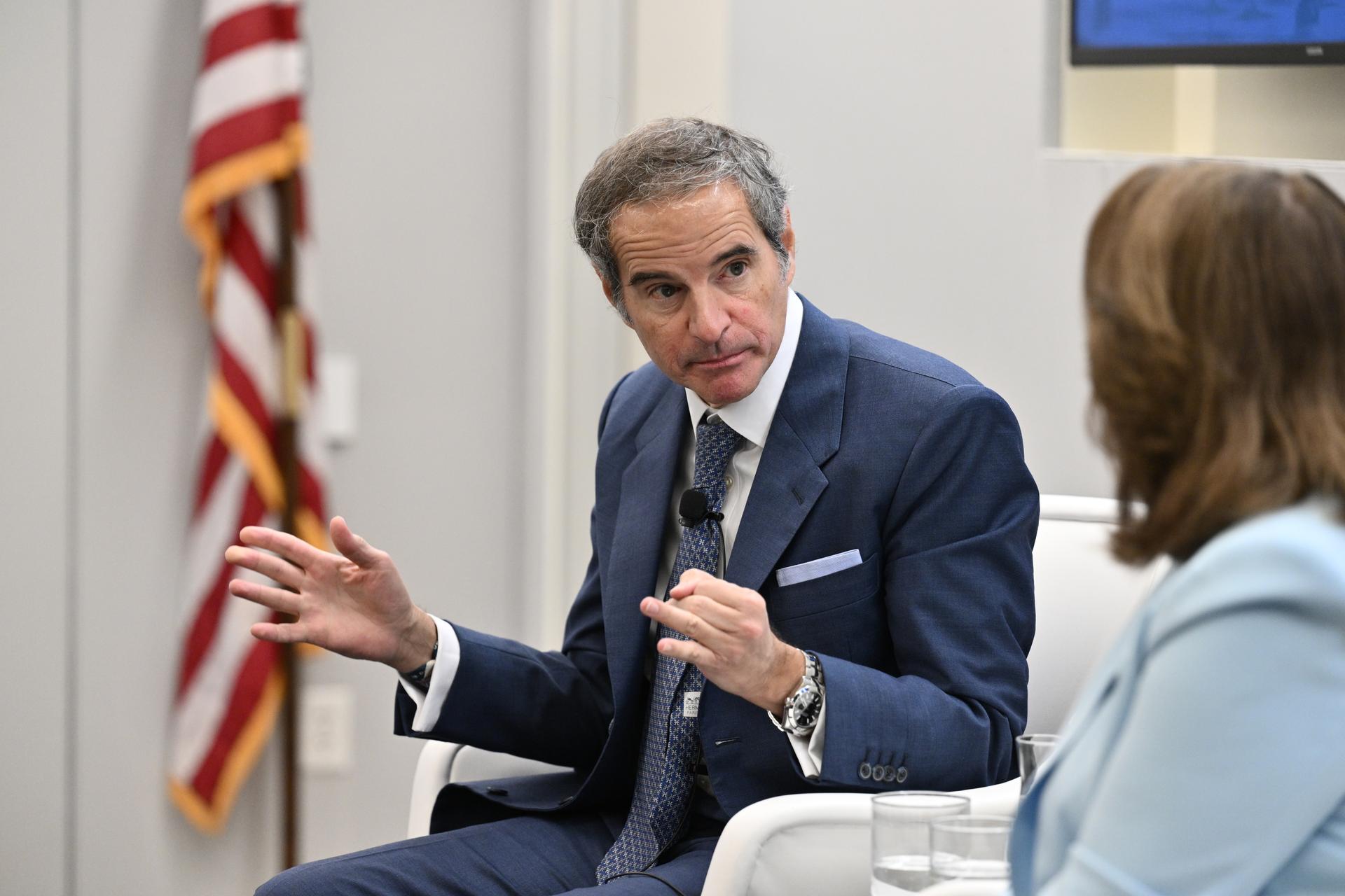 Director General of the International Atomic Energy Agency, Rafael M. Grossi, speaks at the Council on Foreign Relations.