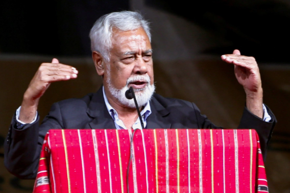 Timor-Leste's Prime Minister Xanana Gusmao delivers remarks during the 25th Anniversary of the country's referendum and independence celebrations in Dili, East Timor, on August 30, 2024. Lirio da Fonseca/Reuters