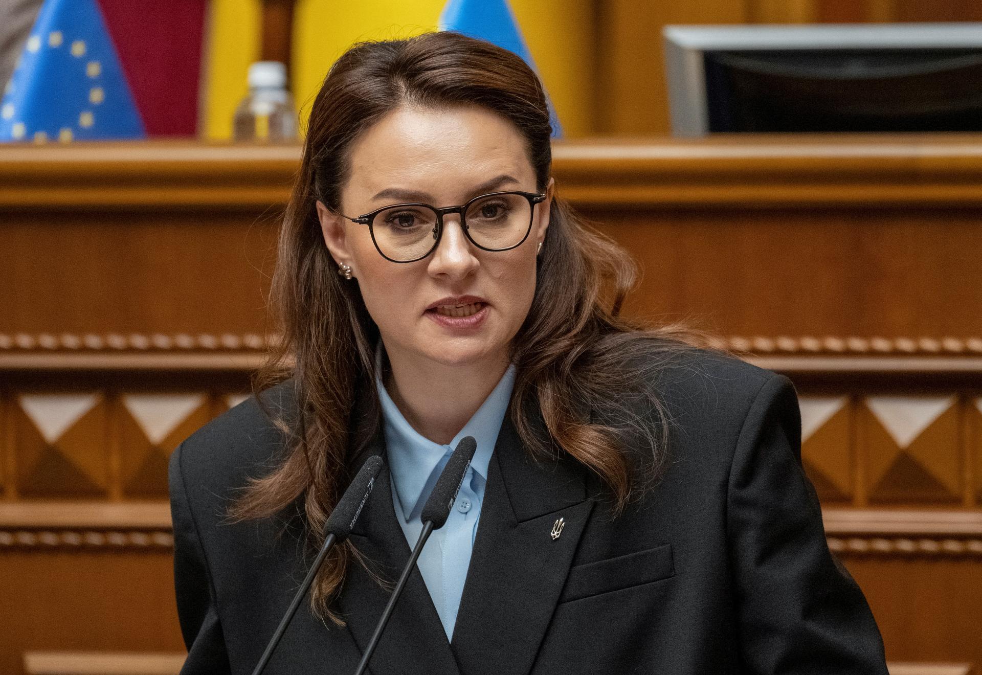 Newly appointed Ukrainian Prime Minister Yuliia Svyrydenko attends a session of Ukrainian parliament, amid Russia's attack on Ukraine, in Kyiv, Ukraine July 17, 2025.