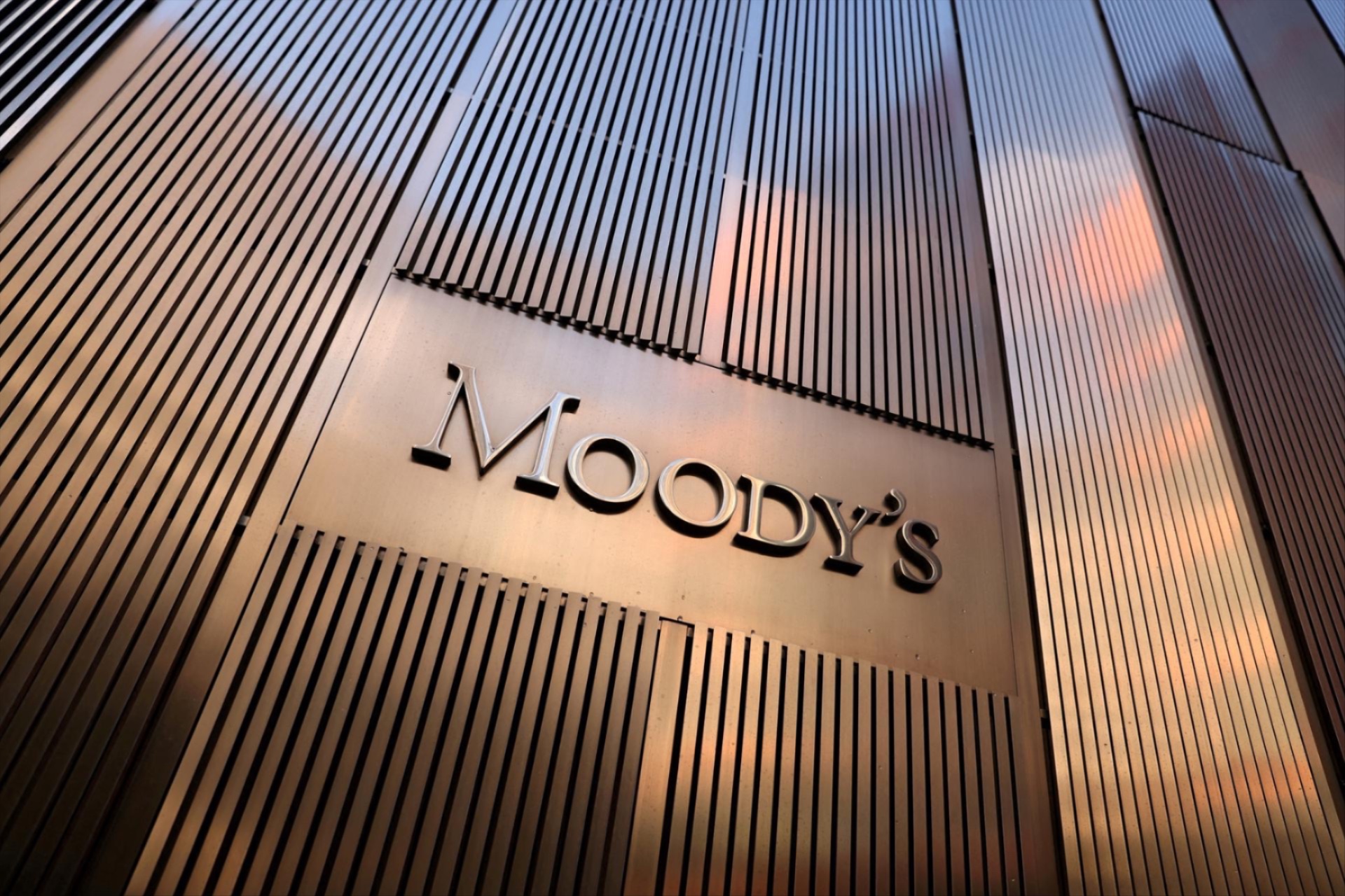 Signage is seen outside the Moody's Corporation headquarters in Manhattan, New York, U.S., November 12, 2021.