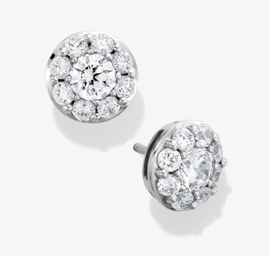 KAY Lab-Grown Diamonds Halo Stud Earrings 1 ct tw 10K White Gold