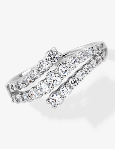 KAY Lab-Grown Diamonds Bypass-Look Ring 3/4 ct tw 14K White Gold