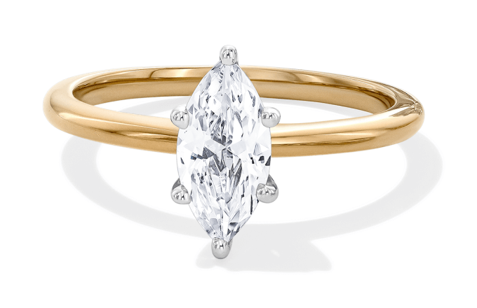 Adore Certified Marquise-Cut Diamond Solitaire Engagement Ring 1 ct tw 14K Yellow Gold (I/I1)