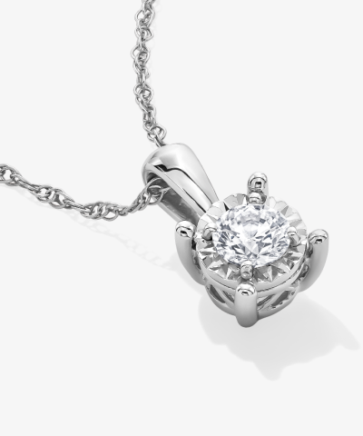 Radiant Reflections 1/4 ct tw Diamonds 10K White Gold Necklace 18 (J/I3)