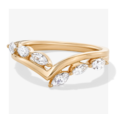 Adore Marquise-Cut Lab-Grown Diamond Anniversary Ring 1/2 ct tw 14K Yellow Gold