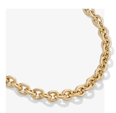 Cable Chain Necklace 5mm Semi-Solid 14K Yellow Gold 20