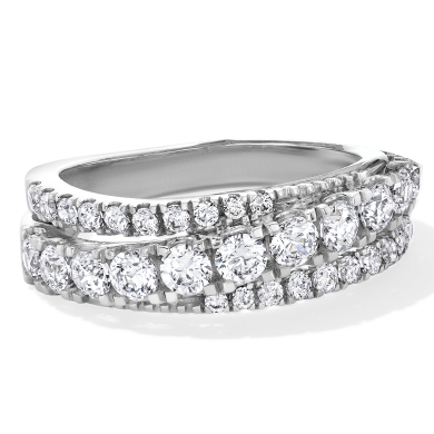 Adore Lab-Grown Diamond Three-Row Anniversary Ring 1-1/4 ct tw 14K White Gold (F/VS2)