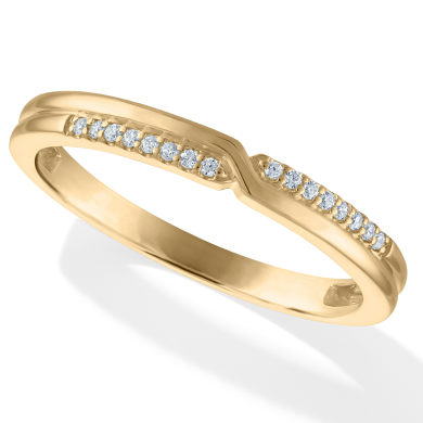 Adore Diamond Crossover Wedding Band 1/20 ct tw 10K Yellow Gold