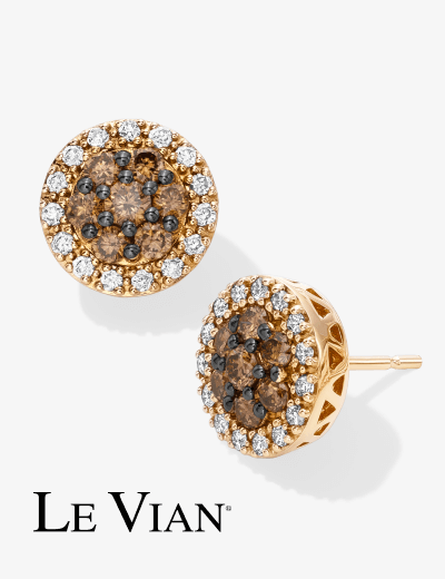 Le Vian Diamond Circle Stud Earrings 3/8 ct tw 14K Yellow Gold