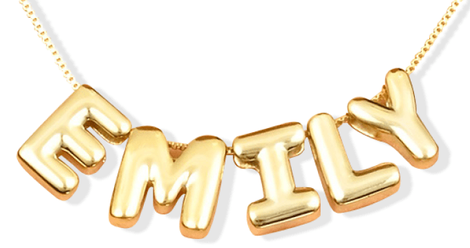 'Bubble' Initial Necklace