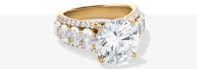 Adore Lab-Grown Diamonds Round-Cut Engagement Ring 7-1/4 ct tw 14K Yellow Gold