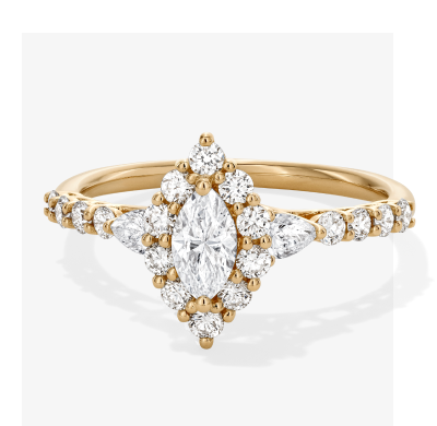 Adore Marquise-Cut Diamond Engagement Ring 1 ct tw 14K Yellow Gold