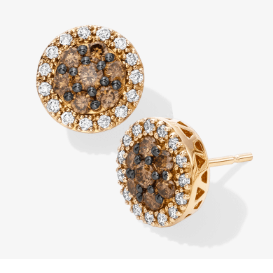 Le Vian Diamond Circle Stud Earrings 3/8 ct tw 14K Yellow Gold