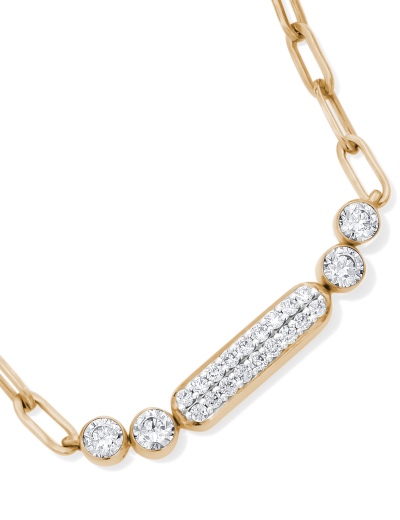 STUDIO BY KAY Lab-Grown Diamond Bar Necklace 1/2 ct tw 24K Yellow Gold Vermeil Sterling Silver 18