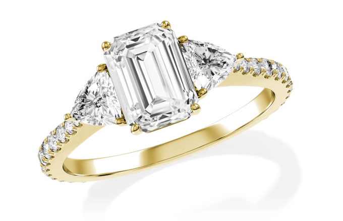 Emerald Cut Diamond Bridal Ring
