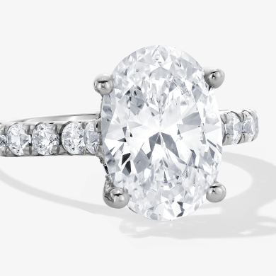Adore Lab-Grown Diamonds Oval-Cut Engagement Ring 5 ct tw 14K White Gold