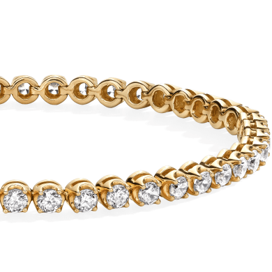 KAY Lab-Grown Diamonds Tennis Bracelet 3 ct tw 14K Yellow Gold 7