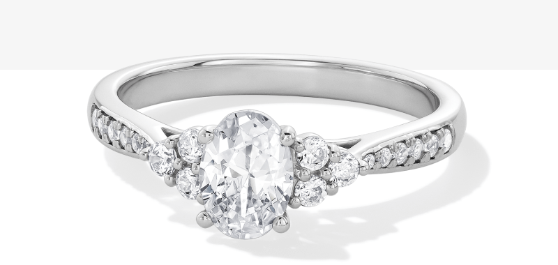 Adore Lab-Grown Diamonds Oval-Cut Engagement Ring 1 ct tw 14K White Gold