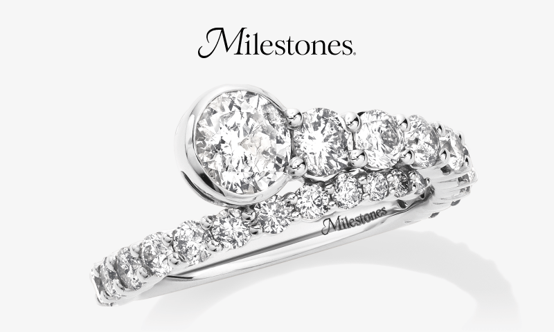 Milestones Diamond Bypass Anniversary Ring 1 ct tw 14K White Gold