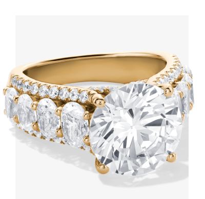 Adore Lab-Grown Diamonds Round-Cut Engagement Ring 7-1/4 ct tw 14K Yellow Gold