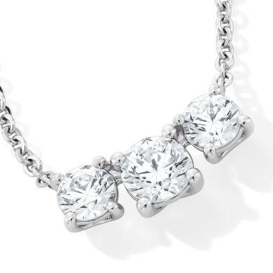 Memories Moments Magic KAY Lab-Grown Diamonds Three-Stone Necklace 1-1/2 ct tw 14K White Gold 18