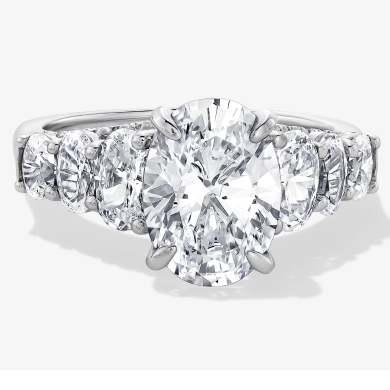 Adore Lab-Grown Diamonds Oval-Cut Engagement Ring 4-1/2 ct tw Platinum