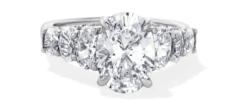 Adore Lab-Grown Diamonds Oval-Cut Engagement Ring 4-1/2 ct tw Platinum