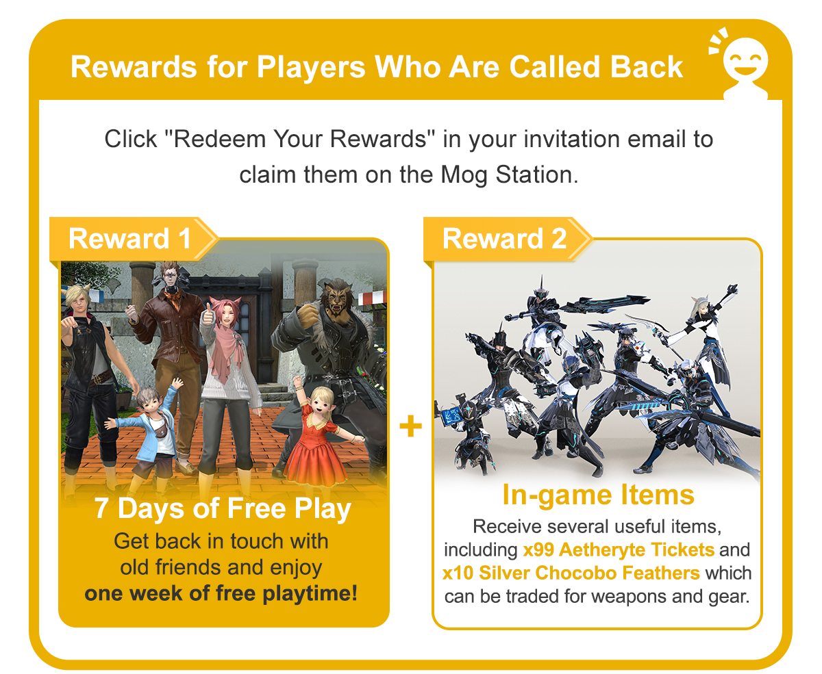 Rewards for players who are called back