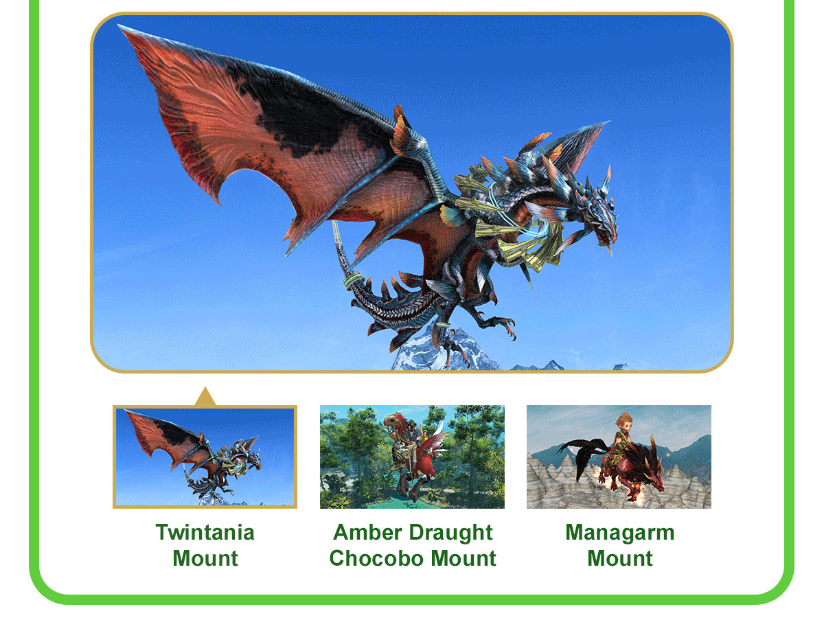 Exchange Gold Chocobo Feathers for mounts