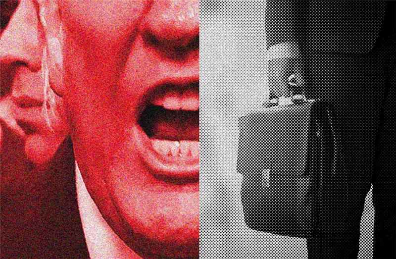 An illustration showing Donald Trump and a generic image of a man holding a briefcase
