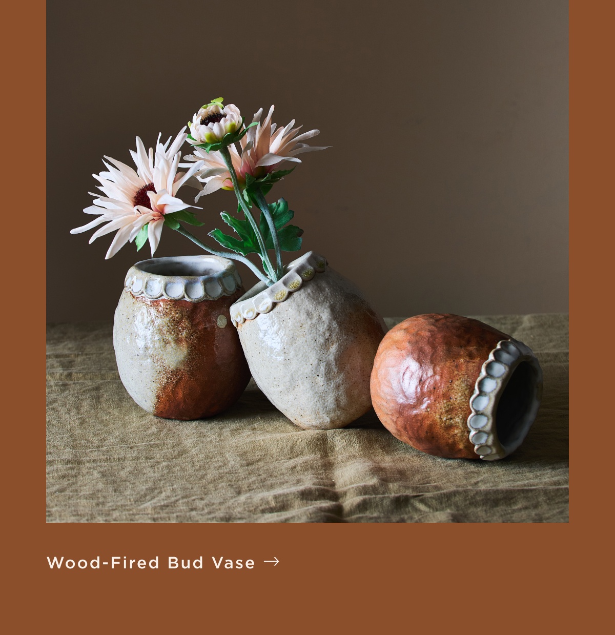 Wood-fired bud vase.