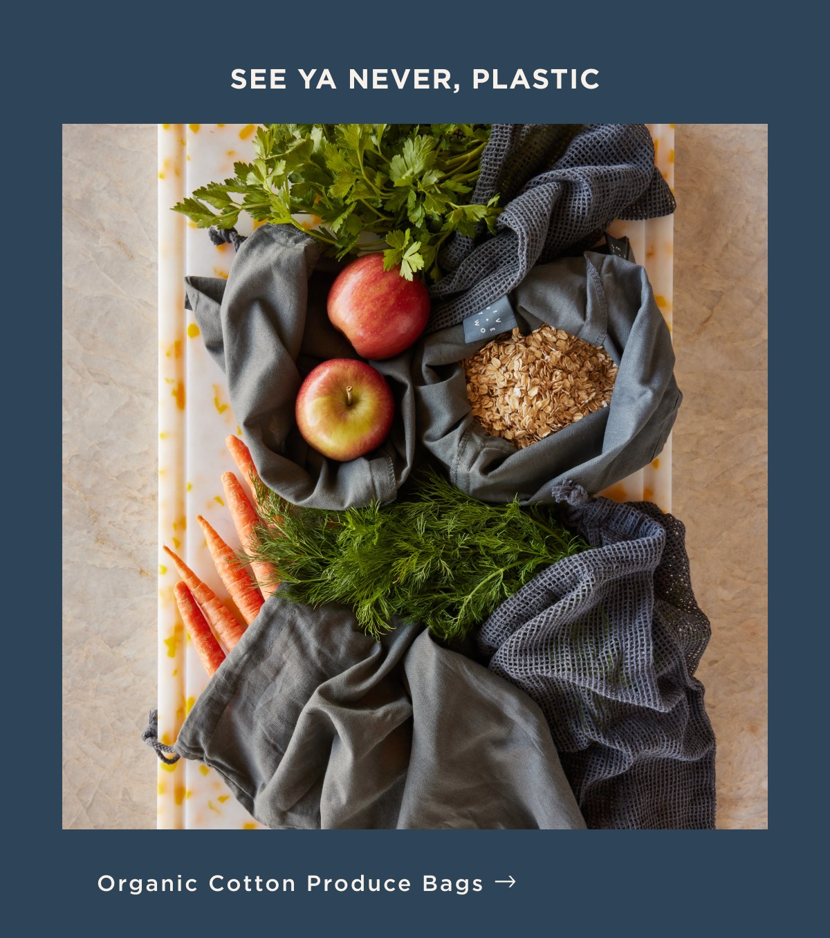 Organic Cotton Produce Bags