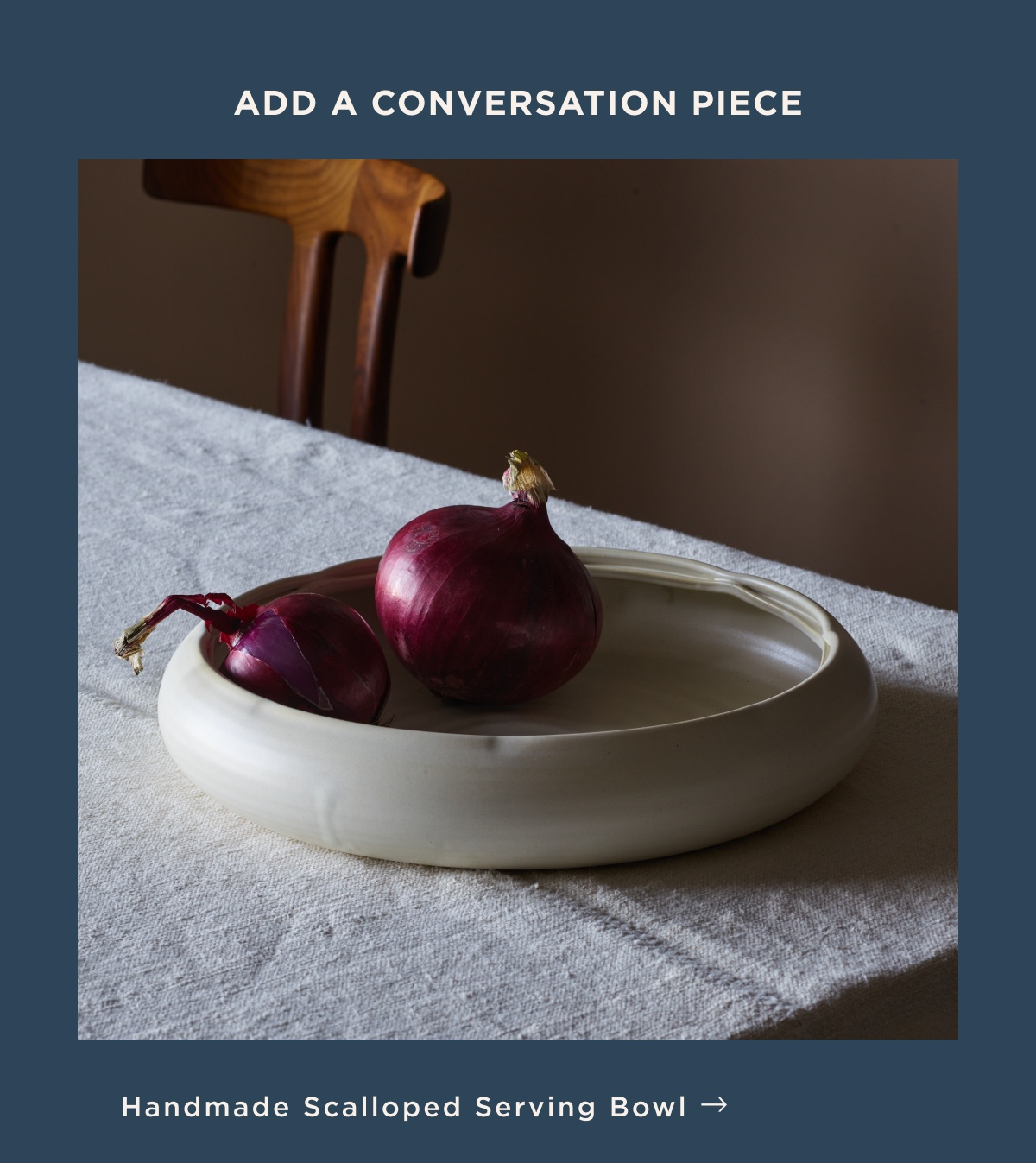 Scalloped Serving Bowl