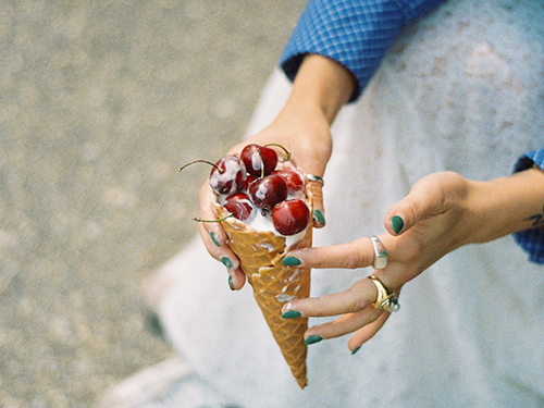 Black cherry and anise ice cream
