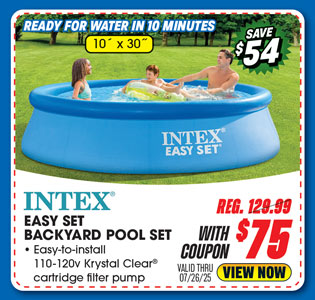Intex 10' x 30 Easy Set Backyard Pool Set