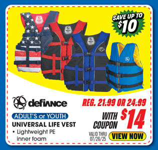 Defiance Adult's or Youth Universal Life Vest