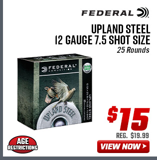 Federal Upland Steel 12 Gauge 7.5 Shot Size