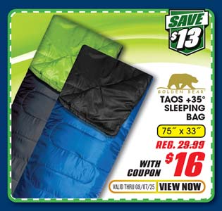 Golden Bear Taos +35° Sleeping Bag