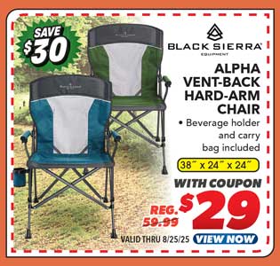 Black Sierra Alpha Vent-Back, Hard-Arm Chair