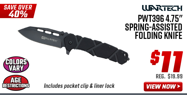 Wartech PWT396 4.75 Spring-Assisted Folding Knife
