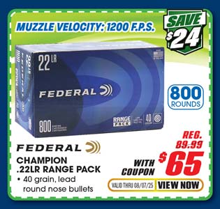 Federal Champion 22LR 800-Round Range Pack